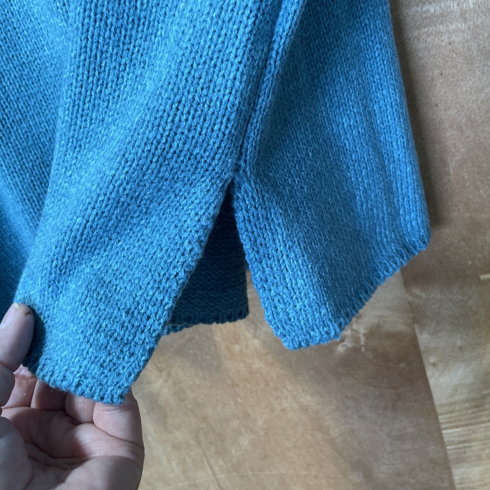 Appleseed's Women's Acrylic Turquoise Pullover Sweater‎ Medium - Picture 4 of 9